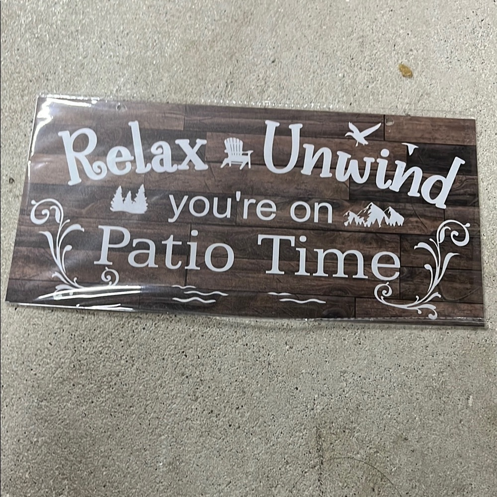 Metal Patio Time Sign